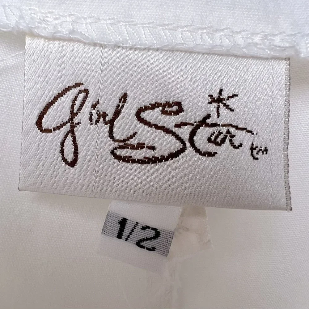 Girl Star Shorts White Size 1/2